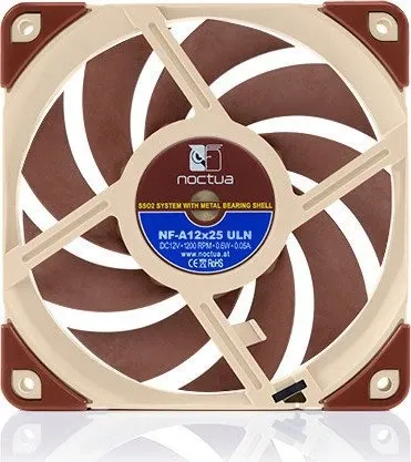 Noctua NF-A12x25 ULN - Ultra Leiser 120mm Silent-Lüfter, maximale Kühlleistung mit nur 12,1 dB(A) für CPU Kühler und Wasserkühlung
