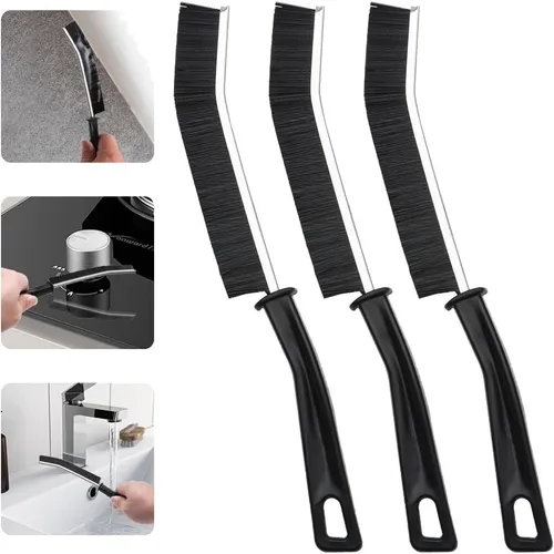 3er-Pack Eckbürsten mit harten Borsten, Fugenbürsten und Spaltbürsten