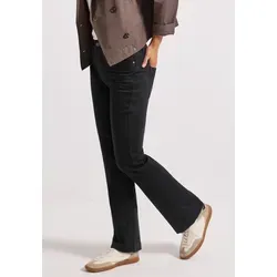 STREET ONE Bootcut-Jeans im Slim Fit, High Waist schwarz 33 in schwarz von Street One