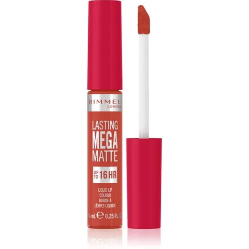 Rimmel Lasting Mega Matte leichter, matter Flüssig-Lippenstift 16 Std. Farbton Scarlet Flames 7,4 ml