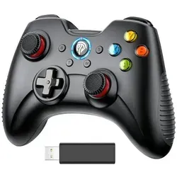 PC Controller, 2,4G wireless Gamepad mit Dual Vibration, Gaming Controller für PS3/ PC (Windows) / Android Handy/Tablets