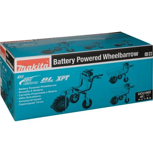 Makita DCU180Z Akku-Schubkarre - Ideal für Baustellen und Gartenbau, rückenfreundlich und leistungsstark