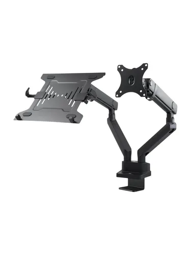 Maclean MC-813 Monitorhalter mit Gasfeder - Laptop-Ständer mit flexiblem Gasfeder-System für Monitore von 17
