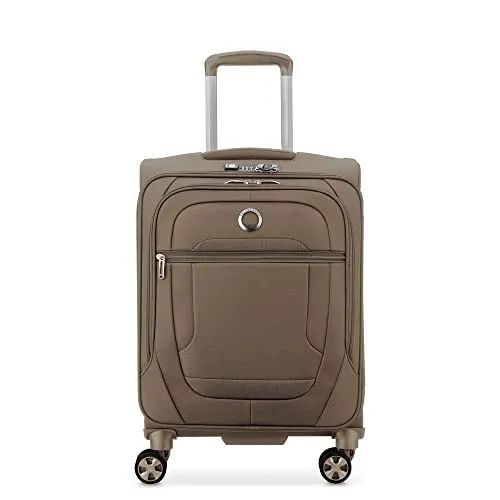 Delsey Paris Helium DLX 4-Rollen Kabinentrolley Slim Line 55 cm - Braun - Trolley mit 4 Rollen für müheloses Reisen, leicht und stilvoll, ideal für Kurztrips und Handgepäck.