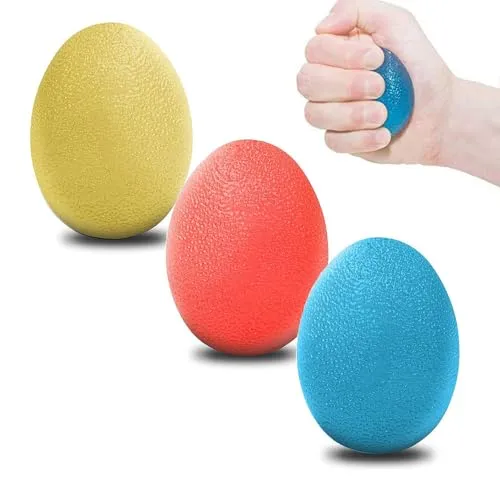 VOARGE Eiförmige Handtrainer – 3er Set für Finger- und Handkräftigung