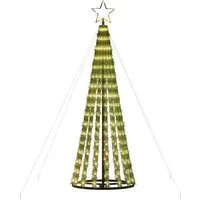 LED-Weihnachtsbaum 180 cm - Kegelform mit 275 warmweißen LEDs, 8 Lichteffekte für stimmungsvolle Atmosphäre, witterungsbeständig und platzsparend