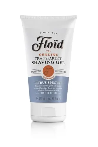 Produktbild Floïd Citrus Spectre Shaving Gel (150 ml), Rasiergel mit Glycerin zum Schutz und zur Hydratisierung der Haut, Gel für eine glatte Rasur mit entspannend-warmem Duft