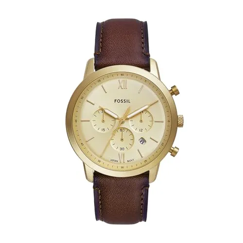 Fossil Herren Analog Quarz Uhr FS6113 in braun von Fossil