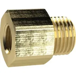 Riegler Reduziernippel lang, G 3/8 a., G 1/4 i., SW 19, Messing