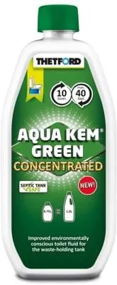 Thetford Aqua Kem Green Konzentrat, 750 ml - Sanitärzusätze für Fäkalientanks, umweltfreundlich und effektiv bei der Zersetzung von Feststoffen.