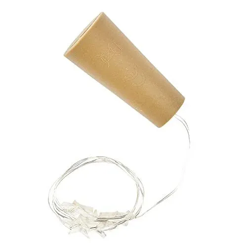 Lichterkette Flaschenlicht mit 5 Stern-LED 45cm Beige Kunststoff Uni Modern
