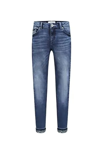 SOCCX Damen Jeans MI:RA Slim Fit Blue Vintage Print, 29