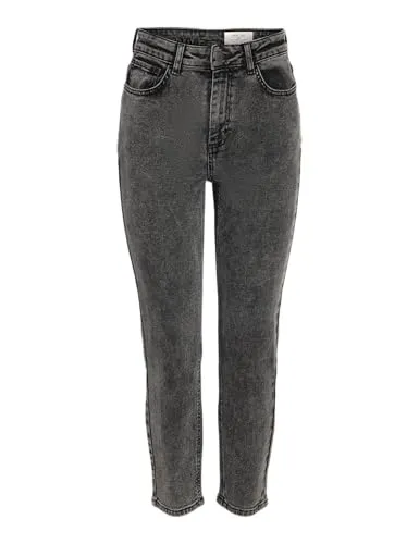 NOISY MAY Damen NMMONI HW Straight ANK Acid AZ391DG NOOS Gerade Jeans - Moderne gerade Jeans für Damen, hohe Bundhöhe und knöchellang, ideal für einen trendigen Look mit 5-Taschen Style.