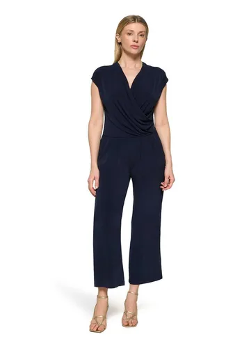 Vera Mont Damen Jumpsuit in 7/8 Länge – Nachtblau - Eleganter Jumpsuit in 7/8 Länge für Damen, figurumspielend mit Wasserfallausschnitt und modernem Muster. Ideal für sommerliche Anlässe.