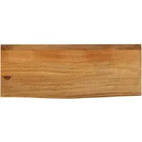 vidaXL Massivholz Tischplatte mit Baumkante, 80x30x3,8cm - Servierplatte aus massivem Mangoholz mit rustikaler Baumkante, ideal zur individuellen Gestaltung von Esstischen oder Couchtischen.