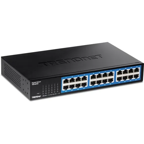 TRENDnet TEG S25D - 24-Port Gigabit Switch, desktop- und rackmontierbar, TAA-konform für professionelle Netzwerklösungen