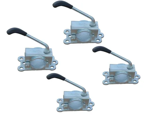 Knott Anhänger 4x Klemmhalter Ø48 mm - Guß -LBG48 - Praktische Klemmschellen für Stützräder und Stützen, robust und langlebig, ideal für den sicheren Einsatz beim Anhängerbetrieb.