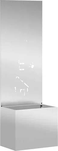 vidaXL Blumentopf mit dekorativem Paneel Silber 50 x 140 cm