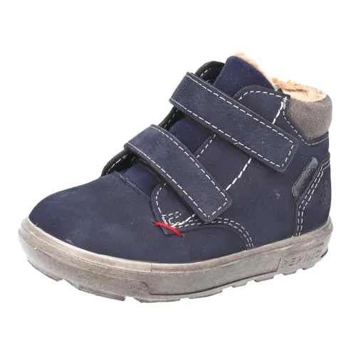 RICOSTA Jungen Winterstiefel Alex - Wasserdichte Winterstiefel für Jungen mit Lammwollfütterung und Klettverschluss, ideal für kalte Tage und sicheres Laufen.