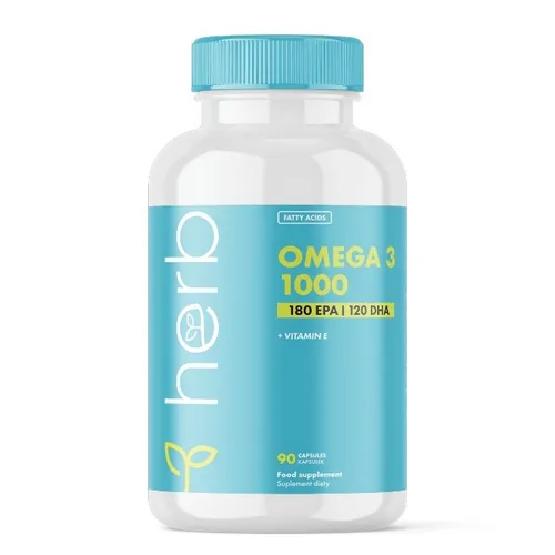 Omega 3 1000 mg (EPA 180/ DHA 120) 90 Kapseln Herb