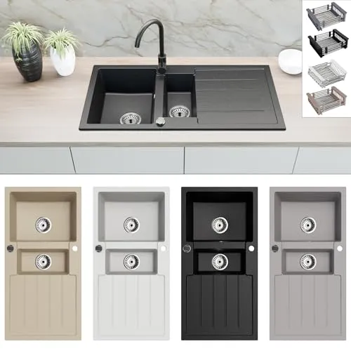 Küchenspülen & Spülbecken Schwarz von Faizee Home