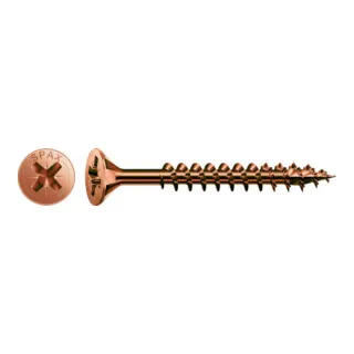 SPAX Universalschraube 5,0 x 70 mm - 200 Stück Kreuzschlitz Z2 - Holzschrauben für die Restauration antiker Möbel, mit 4CUT-Spitze für einfaches Eindringen und optimale Kraftübertragung. Made in Germany und bauaufsichtlich zugelassen.