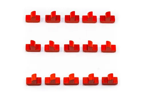 Waldfelsen Spiel – Holz-Figuren Spielfiguren Ersatz passend für Die Siedler von Catan, Spielmaterial, Verschiedene Farben