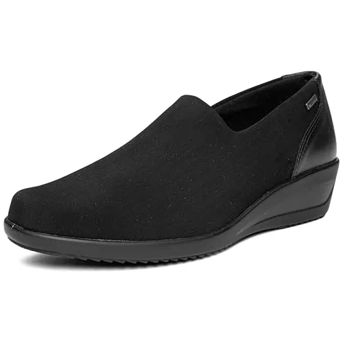 ARA Damen ZÜRICH Slipper, SCHWARZ, 38.5 - Slipper & Mokassins für Damen, wasserabweisend und ideal für den täglichen Komfort mit flachem Absatz.