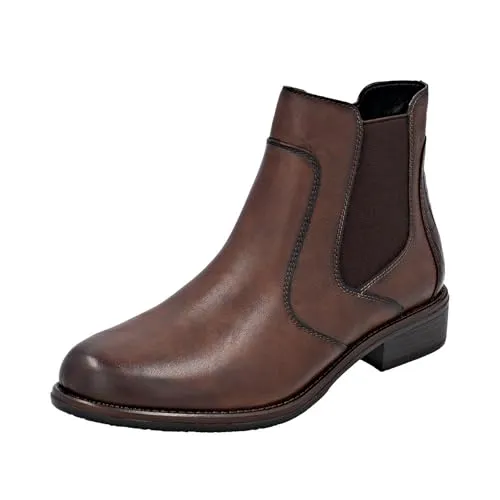 Remonte Damen Stiefelette D0F70 - Komfortable Schlupfstiefelette in Braun - Wanderschuhe mit losem Einlage und rutschfester PU-Sohle für optimalen Halt. Ideal für stilbewusste Frauen, die Komfort und Pflegeleichtigkeit schätzen.