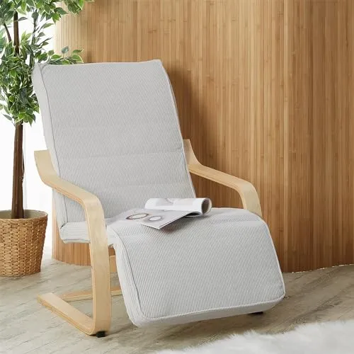 Homestyle4u Relaxsessel in Hellgrau Cord 2635 - Ergonomischer Sessel mit verstellbarer Fußstütze für optimale Entspannung, ideal für Wohnzimmer oder Schlafzimmer. Pflegeleichter Bezug aus grauem Cordstoff vereint Stil und Funktionalität.