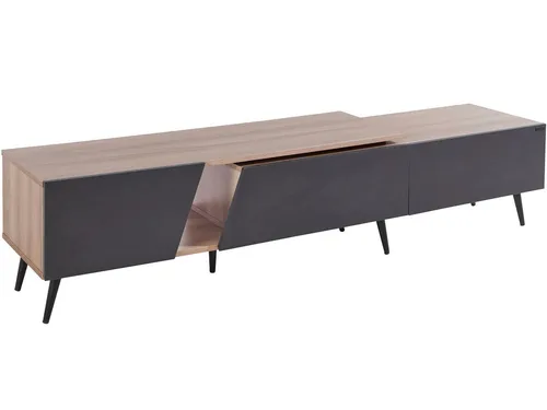 loft24 Lowboard Langley, Fernsehschrank, TV-Lowboard, 3 Türen, modern