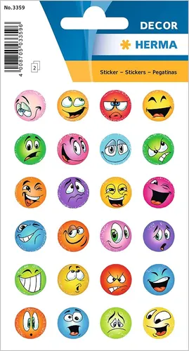 Produktbild HERMA Belohnungssticker DECOR beglimmert 2 Blatt à 24 Sticker