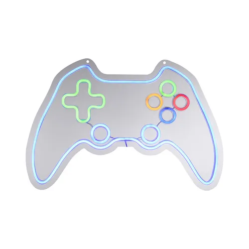 Leuchten Direkt NEON-GAMER Dekoleuchte LED Bunt - Wandleuchte für Gamer, bietet ein farbenfrohes Ambiente und ist ideal zur Dekoration von Spielzimmern oder Home-Offices.