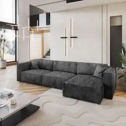 Masseno Ecksofa TOLMO P mit Schlaffunktion - Modernes Ecksofa in L-Form mit praktischer Schlaffunktion und Bettkasten, ideal für Gäste und platzsparend. Verleiht Ihrem Wohnzimmer Eleganz und Komfort.