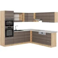 Produktbild Vicco Winkelküche R-Line, Edelgrau/Goldkraft Eiche