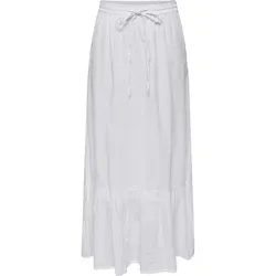 ONLY Rock in Weiß - XS - Röcke aus reiner Baumwolle mit Tunnelzugbund, ideal für einen lässigen, ausgestellt Schnitt und vielseitige Kombinationsmöglichkeiten.