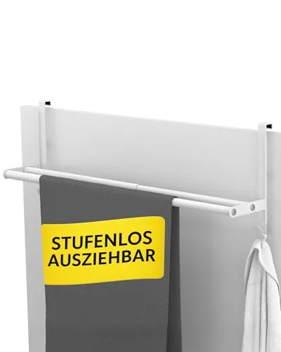 MDCASA Handtuchhalter Premium Handtuchstange in weiß von MDCASA