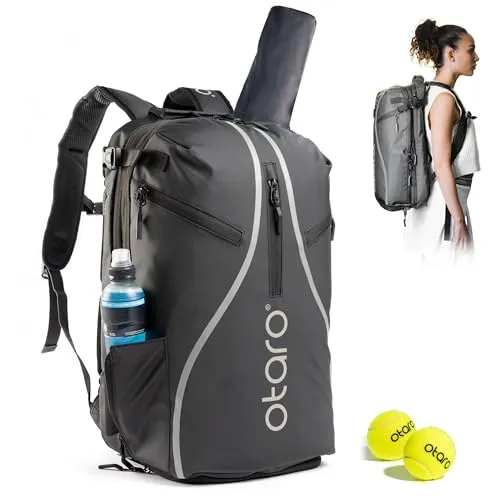 Otaro Tennisrucksack in schwarz von Otaro