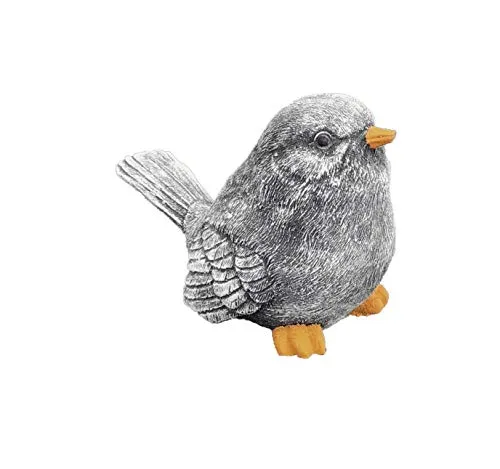 stoneandstyle Steinfigur Kleiner Vogel Hansi, massiver Steinguss, Frost- und wetterfest