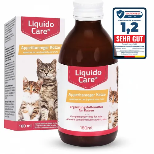LiquidoCare Appetitanreger für Katzen 180 ml – Hochkalorisches Ergänzungsfuttermittel