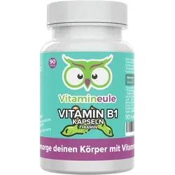 Vitamineule Vitamin B1 Kapseln - 200 mg Thiamin - Vitamine für einen normalen Energiestoffwechsel, 100% vegan und ohne künstliche Zusatzstoffe, hergestellt in Deutschland
