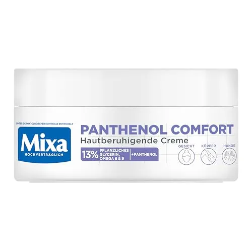 Mixa Hautberuhigende Creme 150 ml – Für sensible Haut - Beruhigende Creme für Gesicht, Körper und Hände, ideal bei Rötungen und Trockenheit. Unterstützt die Hautschutzbarriere und bietet 48 Stunden Feuchtigkeit mit einer leichten, schnell einziehenden Formel.