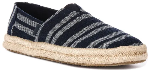 Toms Alpargata 2 Schaum Espadrille Herren Trainer IN Marineblau Weiß - Sneaker aus leichtem Schaumstoff für optimalen Komfort, ideal für den Sommer und lässige Freizeitlooks. Erhältlich in den Größen UK 7 bis 12.