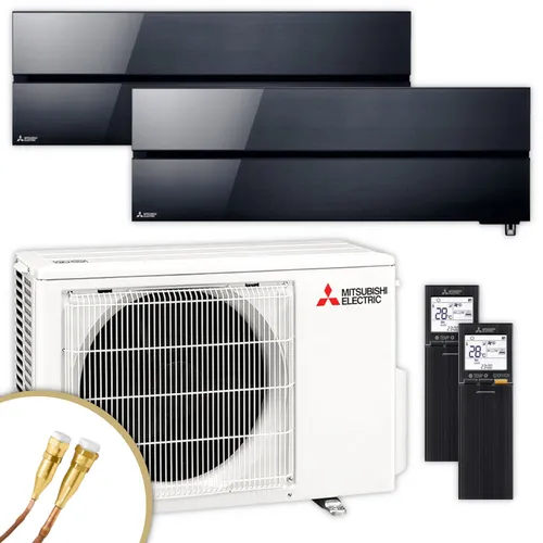 Mitsubishi Multisplit Klimaanlage | MSZ-LN | 2x 3,5 kW | Onyx Black | Quick-Connect