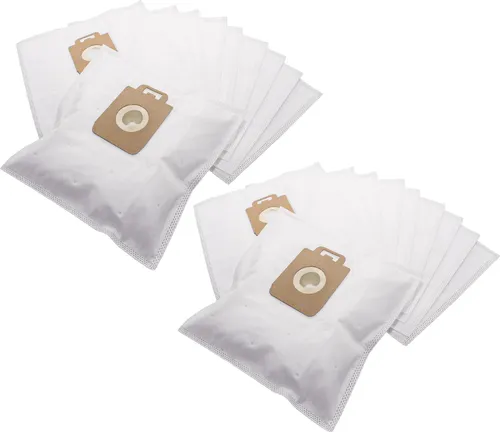 vhbw 20x Staubbeutel kompatibel mit AEG ErgoSpace AESG 300, 355, AES 340, AE 305SC Staubsauger - 31cm x 18,5cm Weiß