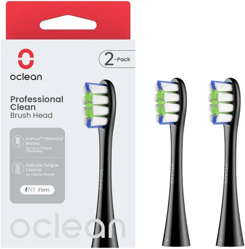 Oclean Professional clean 2 Pack Schwarz, für alle elektrischen Oclean Griffe