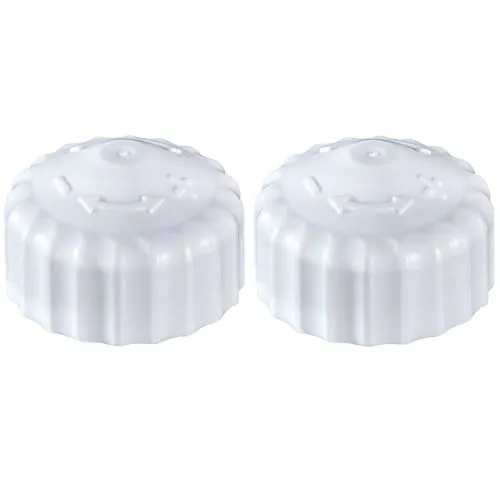 2x weiße Bauschutzkappe, Handregulierkappe, einfache Ausführung, M30 x 1,5