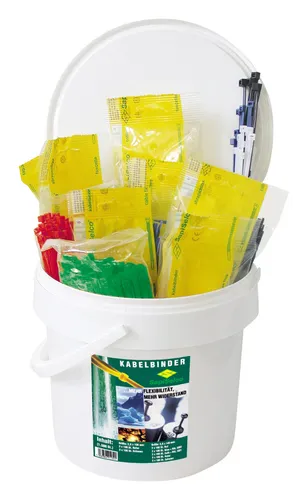 SapiSelco Kabelbinder-Set Nylon 1500tlg. - 491134 in blau von SapiSelco