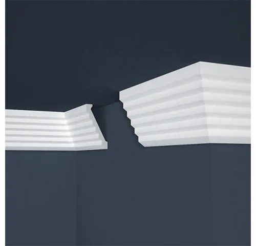 PROVISTON Stuckleiste Polystyrol, 70 x 136 x 2000 mm, Weiß, Deckenleiste, Polystyrol, 1-St.