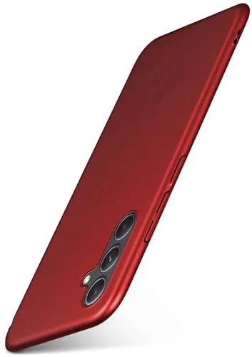 moex Alpha Case für Samsung Galaxy A54 5G Hülle Ultra Dünn, Schutzhülle mit erhöhtem Kameraschutz, Slim Cover Hardcase Backcover, Dünnste Handyhülle Minimalistisch, Matt Rot
